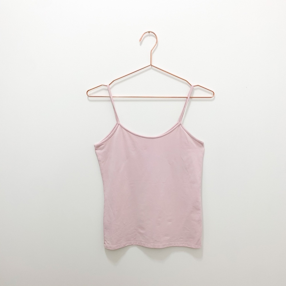 SOLD - ZARA BASIC LIGHT PINK TANK TOP - Picture 2 of 4